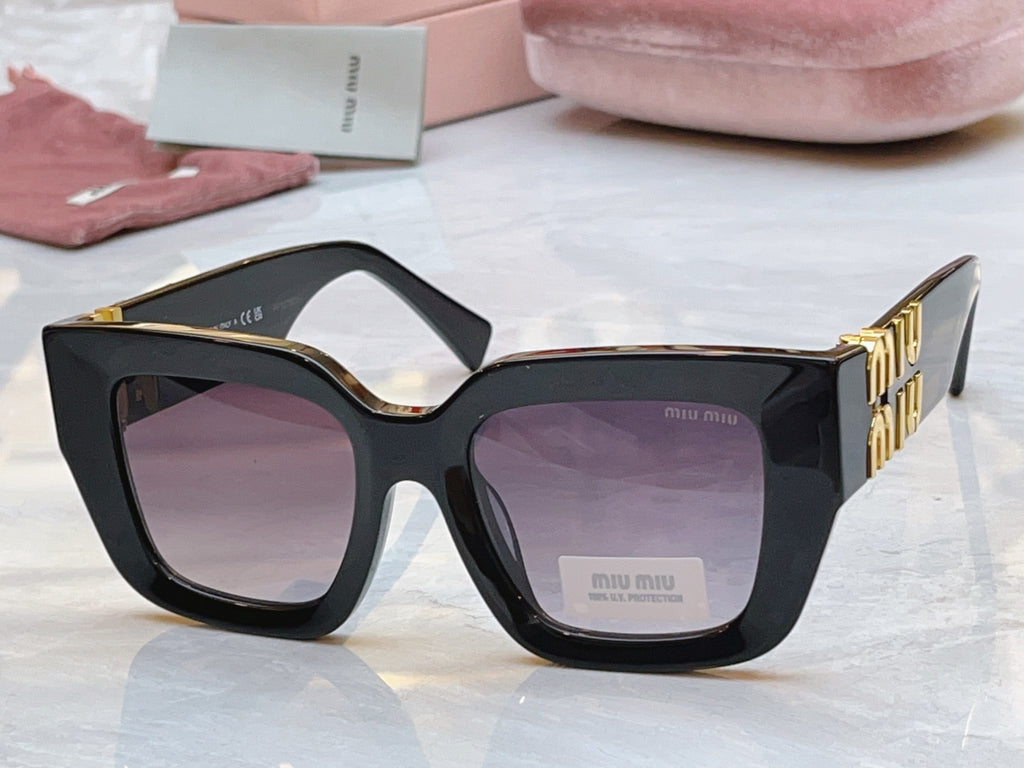 Miu Miu B05-F Fashion Black Lens Sunglasses for Men & Women