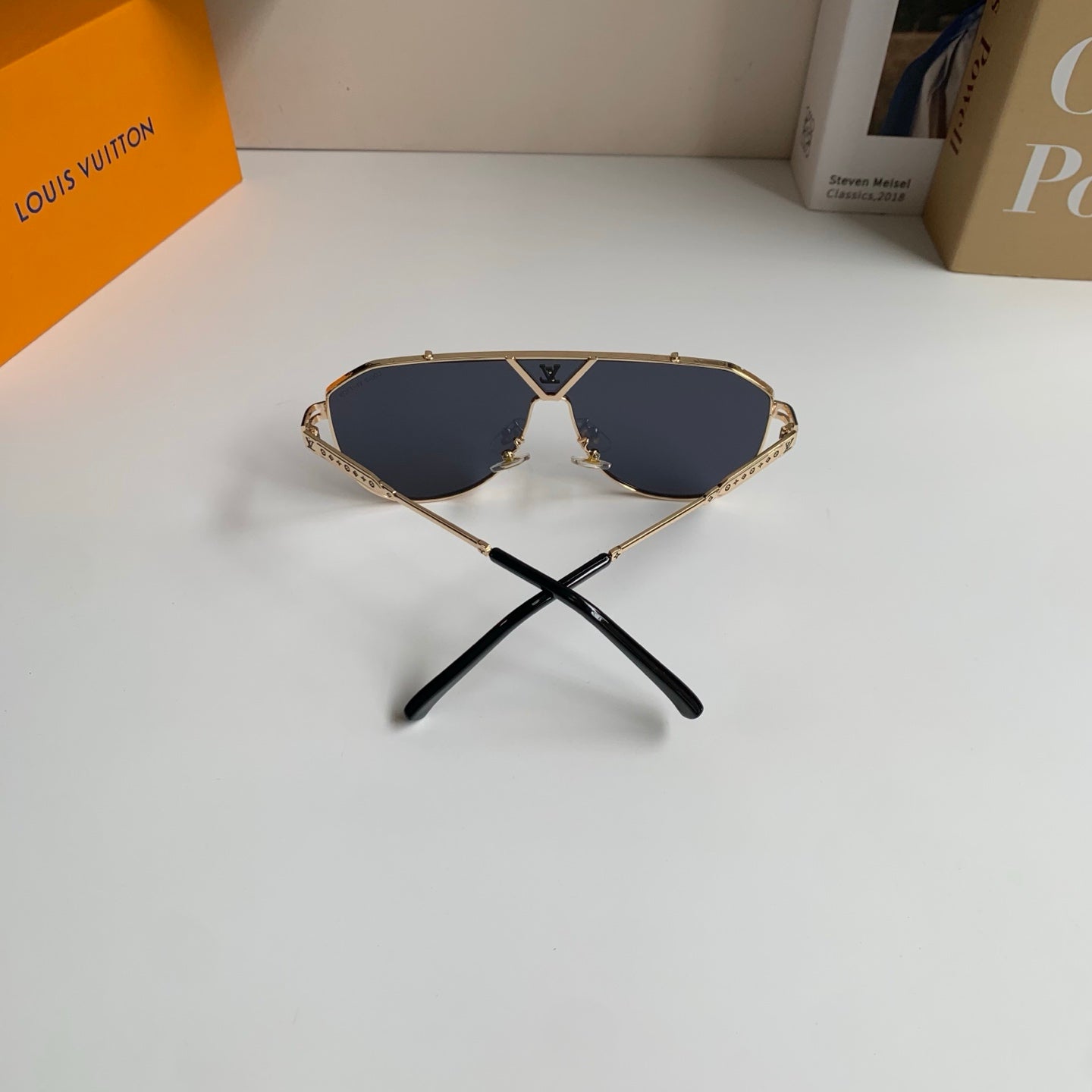 Louis Vuitton Metal Square Silver Lens Sunglasses for Men & Women - 414882 - detail image 9