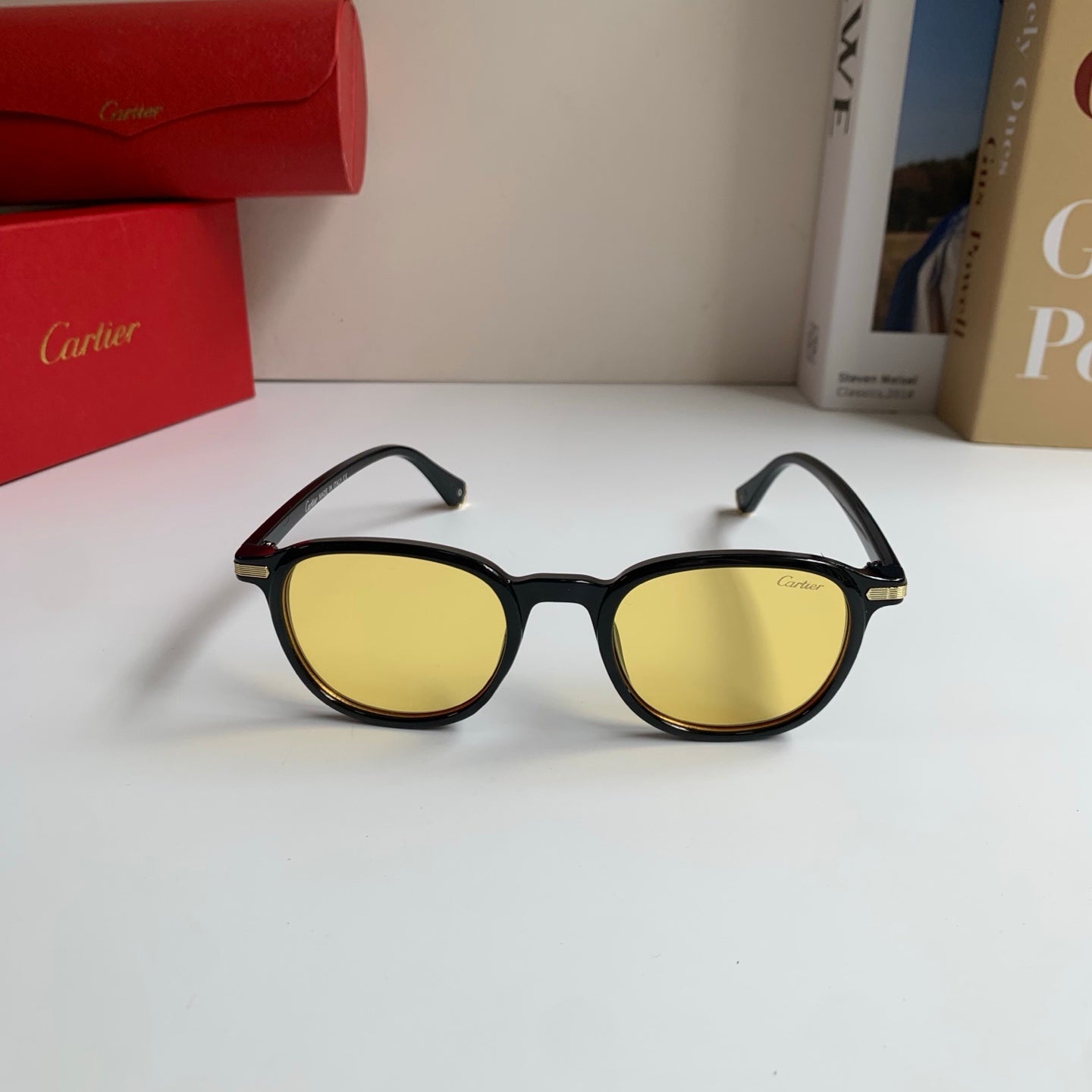 Cartier Square Gold Lens Sunglasses for Men & Women - 415819 - detail image 3