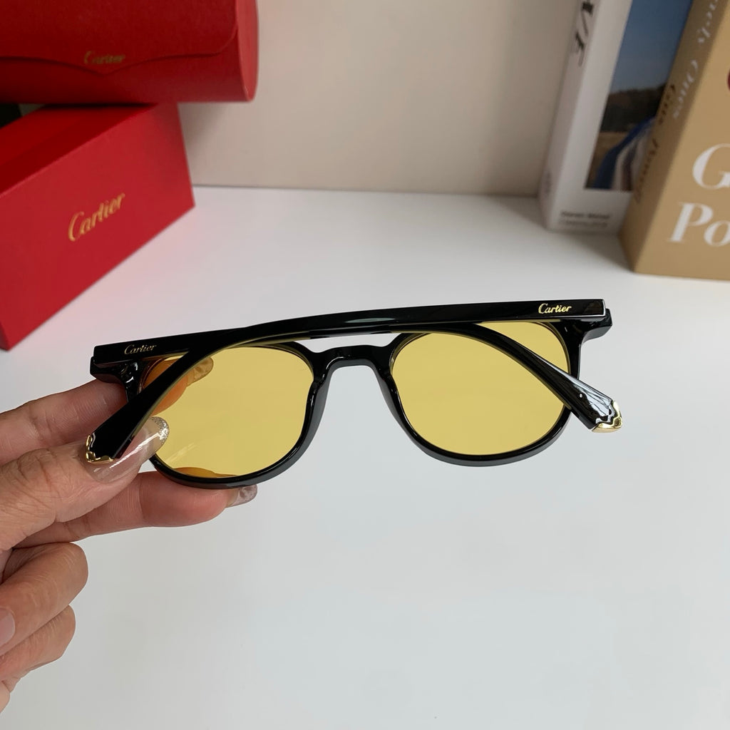 Cartier Square Gold Lens Sunglasses for Men & Women - 415819 - detail image 8