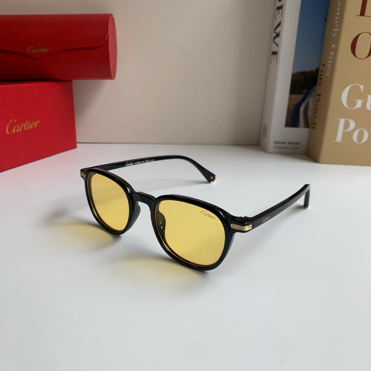 Cartier Square Gold Lens Sunglasses for Men & Women - 415819 - detail image 2