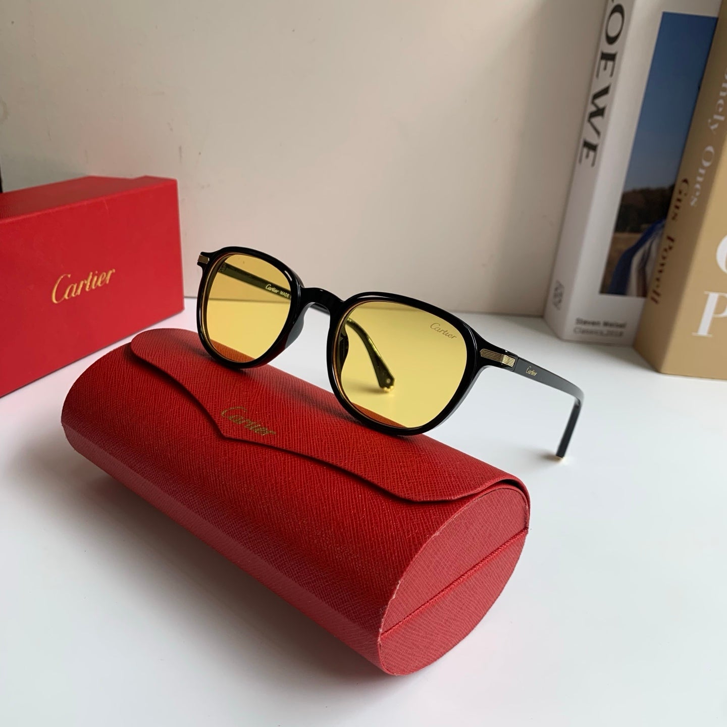 Cartier Square Gold Lens Sunglasses for Men & Women - 415819 - detail image 5