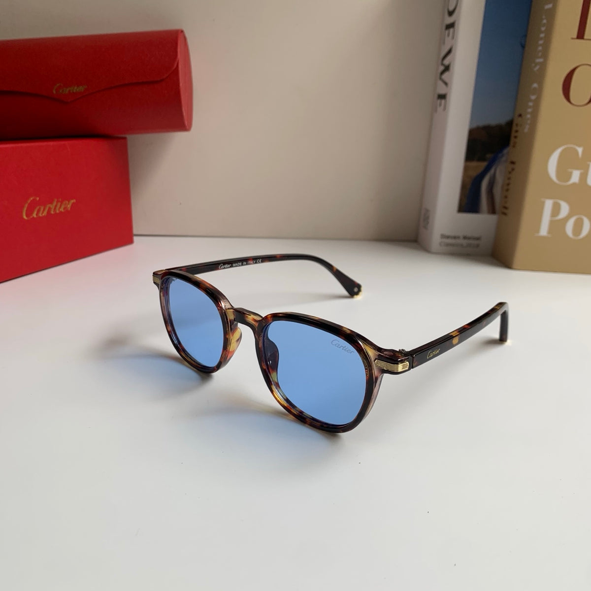 Cartier Square Blue Lens Sunglasses for Men & Women - 415823 - detail image 2
