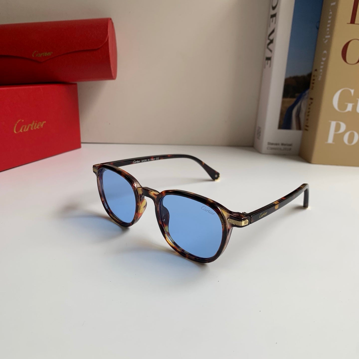 Cartier Square Blue Lens Sunglasses for Men & Women - 415823 - detail image 2