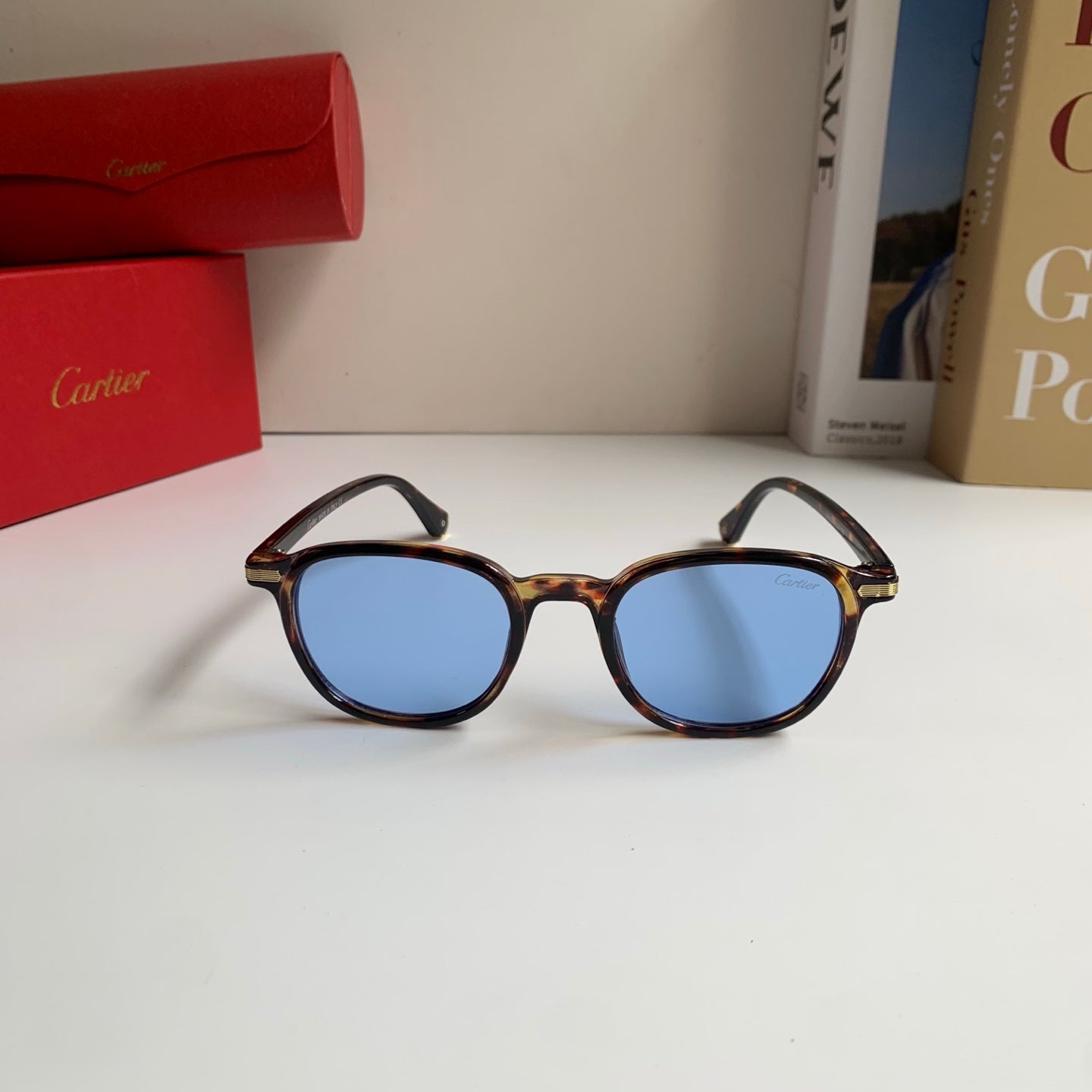 Cartier Square Blue Lens Sunglasses for Men & Women - 415823 - detail image 3