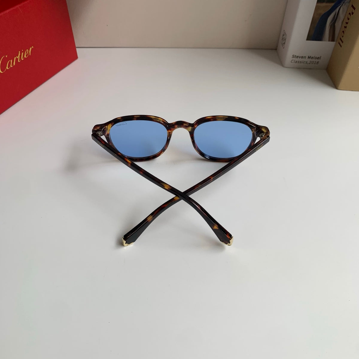 Cartier Square Blue Lens Sunglasses for Men & Women - 415823 - detail image 8