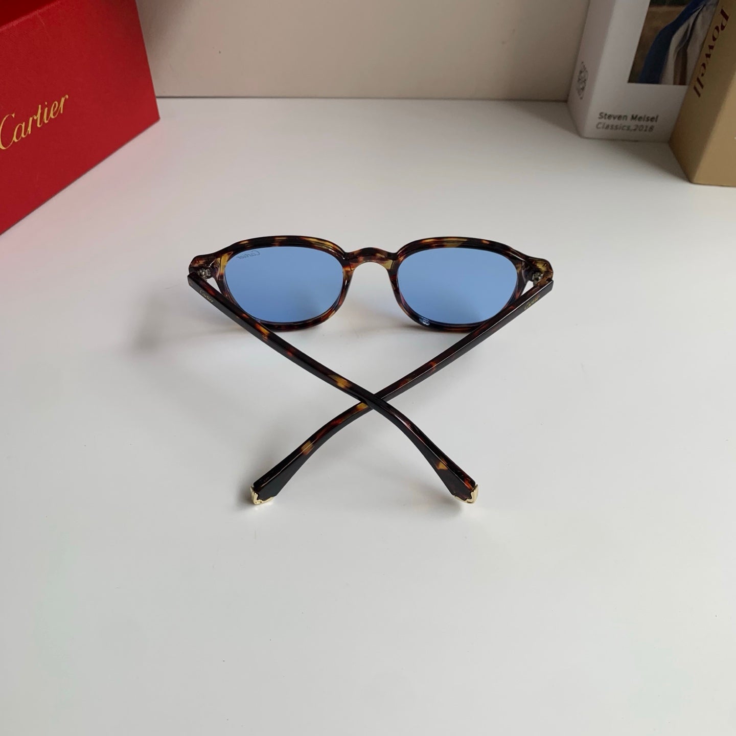 Cartier Square Blue Lens Sunglasses for Men & Women - 415823 - detail image 8