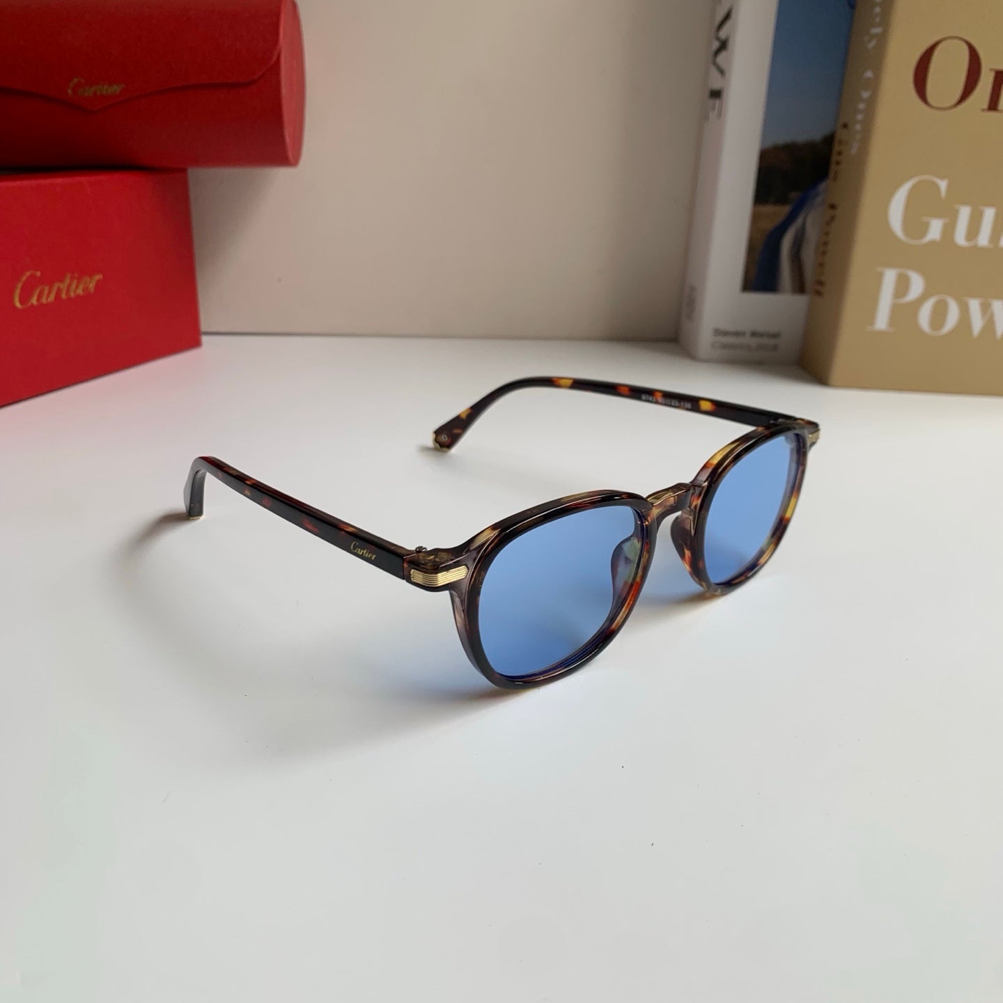 Cartier Square Blue Lens Sunglasses for Men & Women - 415823