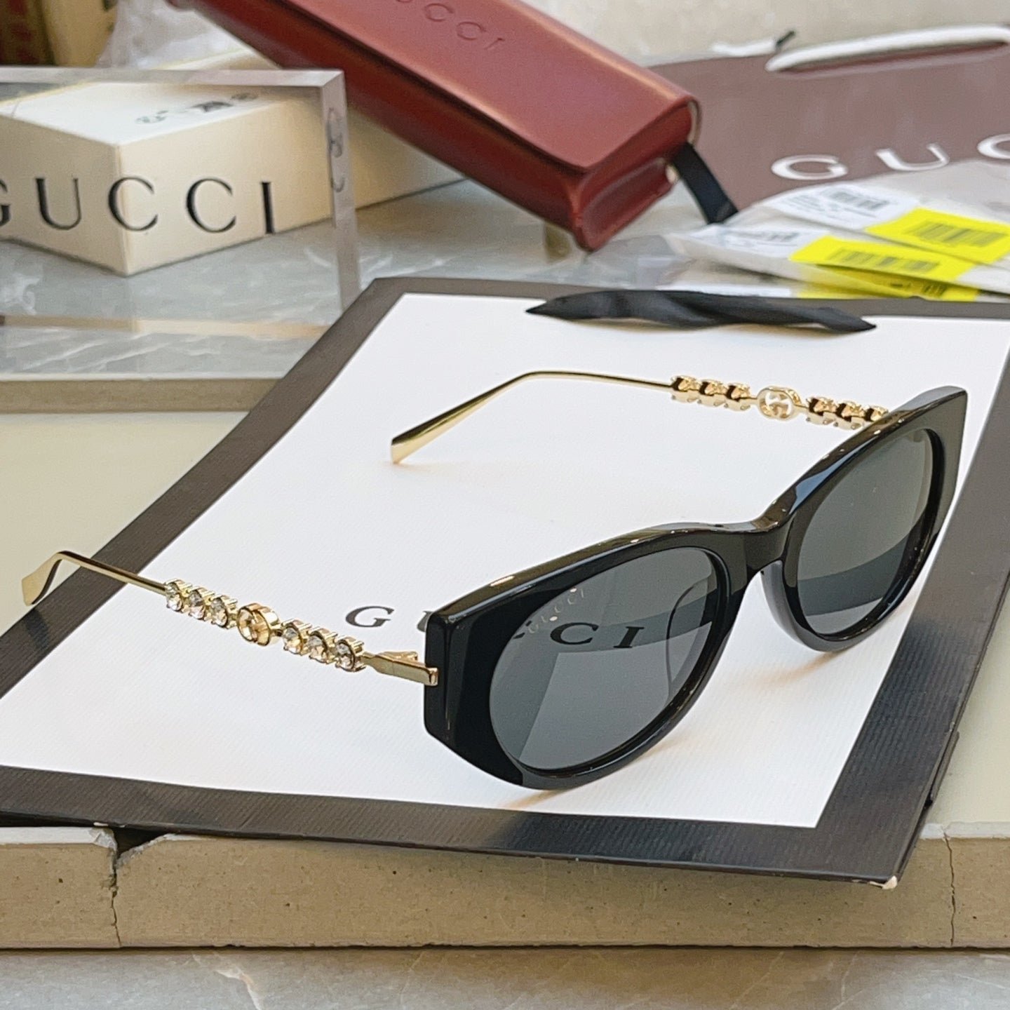 Gucci GG1970SA Fashion Brown Lens Sunglasses for Men & Women - detail image 4
