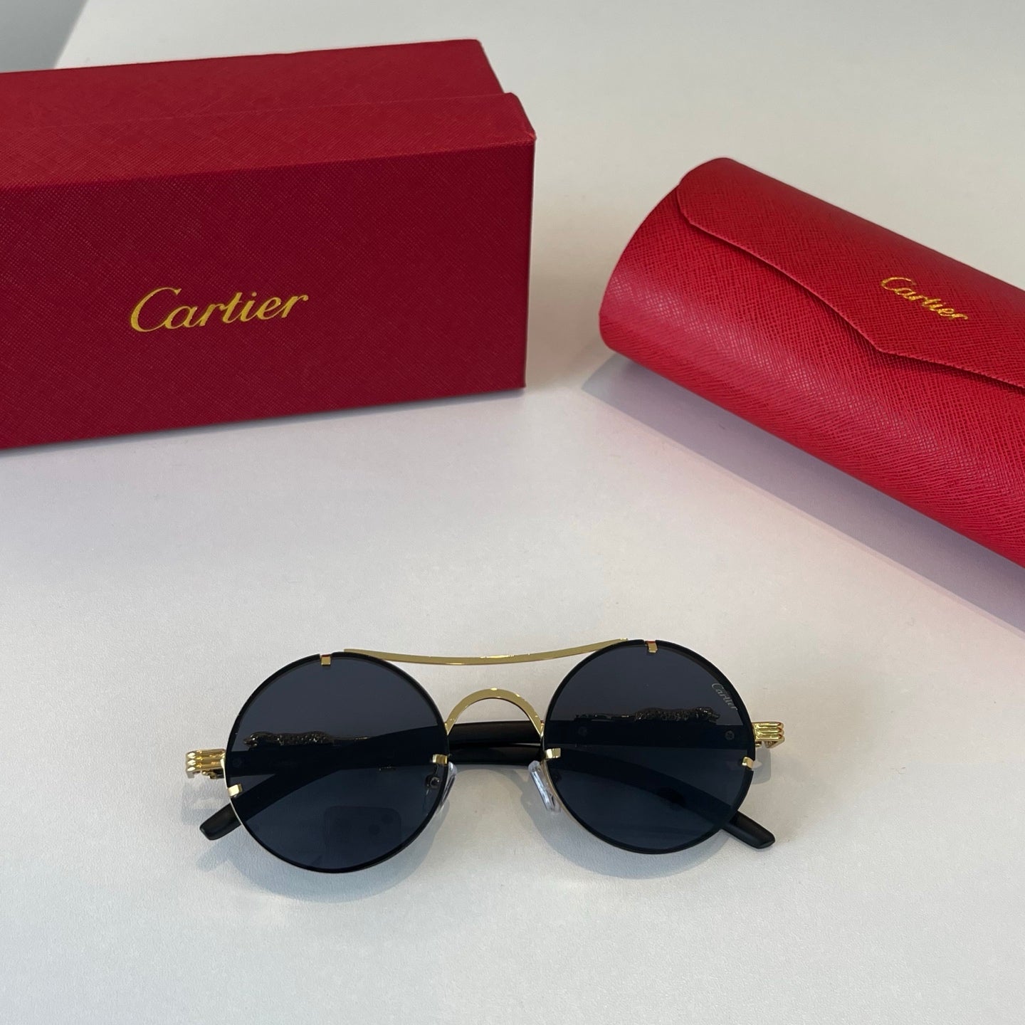Cartier Lightweight Metal Rimless Silver Lens Sunglasses for Men & Wo - 465851 - detail image 4