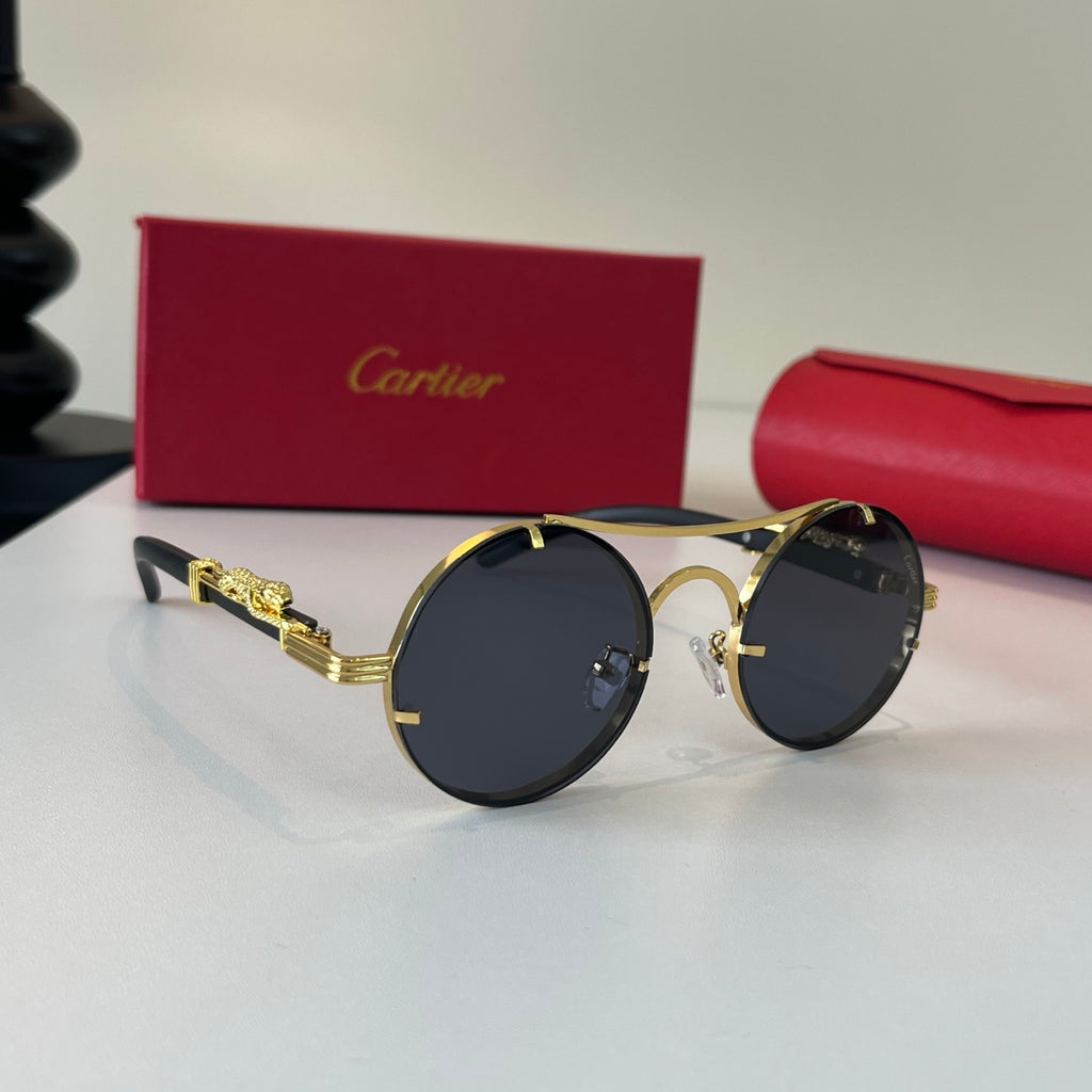 Cartier Lightweight Metal Rimless Silver Lens Sunglasses for Men & Wo - 465851