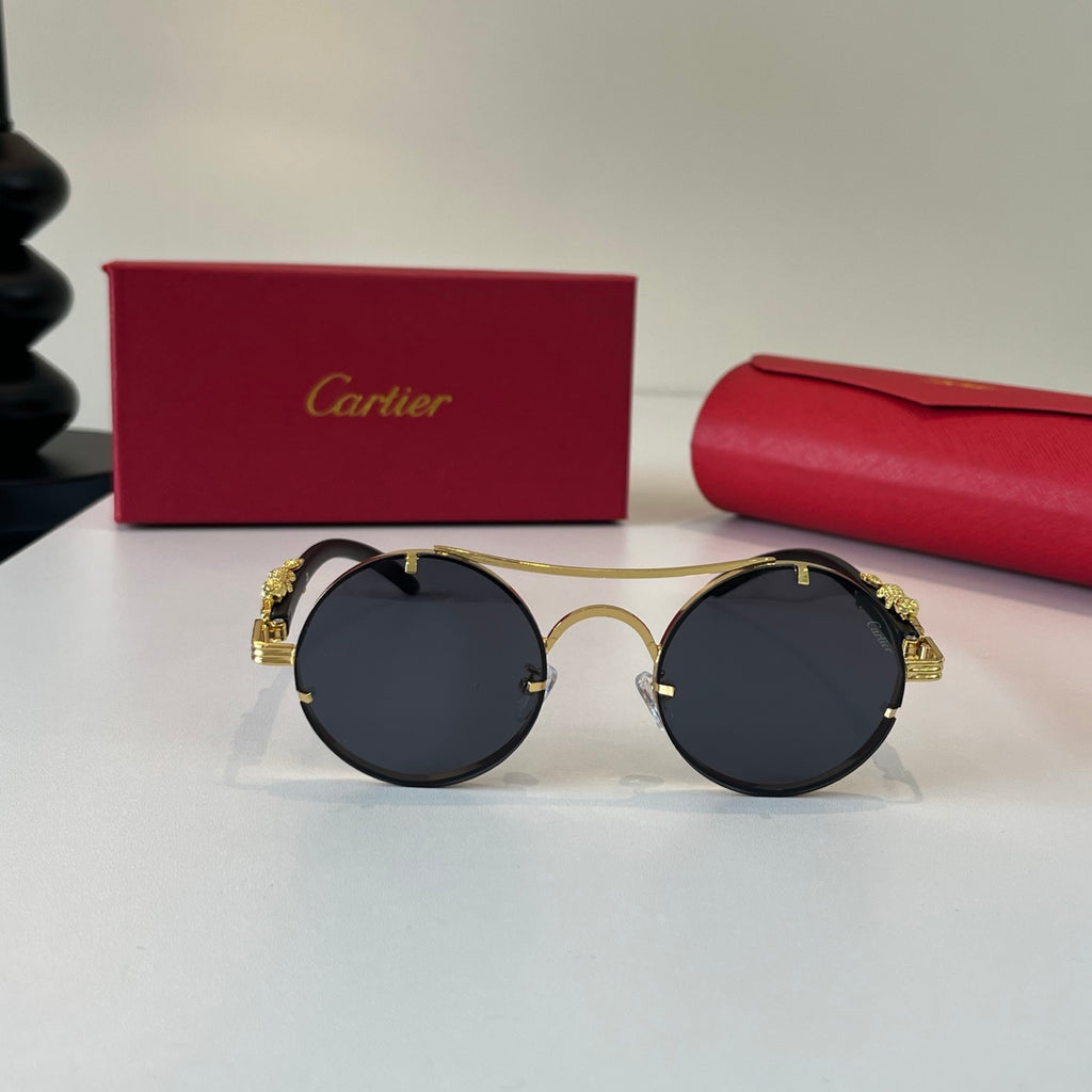 Cartier Lightweight Metal Rimless Silver Lens Sunglasses for Men & Wo - 465851 - detail image 2