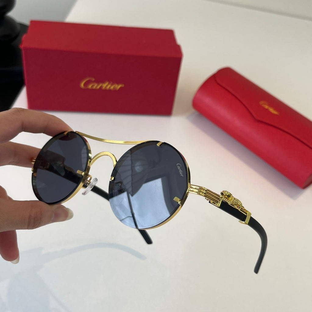 Cartier Lightweight Metal Rimless Silver Lens Sunglasses for Men & Wo - 487276 - detail image 8