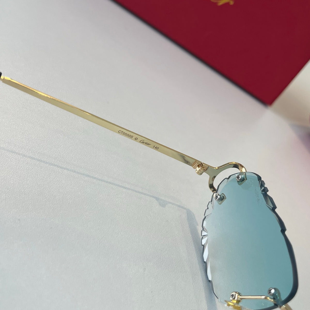 Cartier Lightweight Metal Rimless Silver Lens Sunglasses for Men & Wo - 487277 - detail image 8