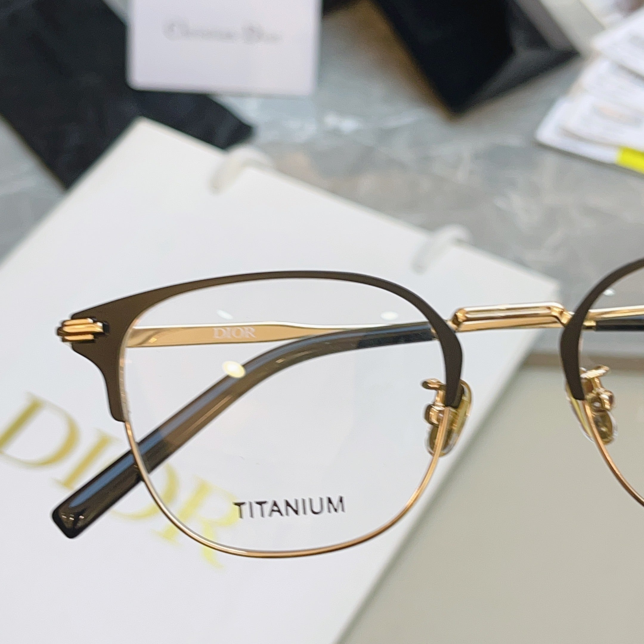 Dior DIOR Titanium Fashion Brown Lens Sunglasses for Men & Women