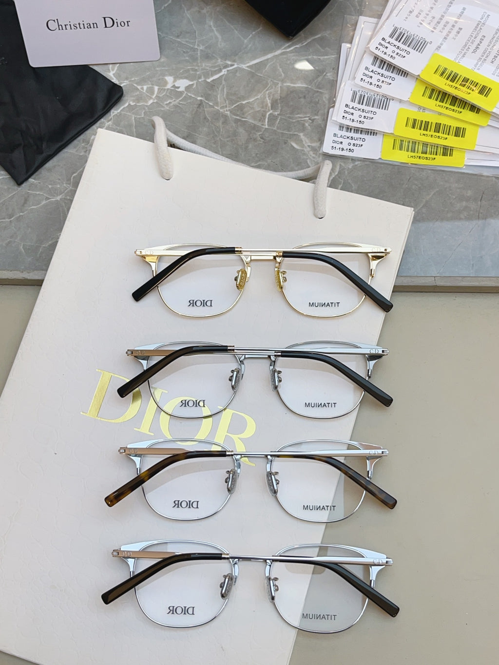 Dior DIOR Titanium Fashion Brown Lens Sunglasses for Men & Women - detail image 5