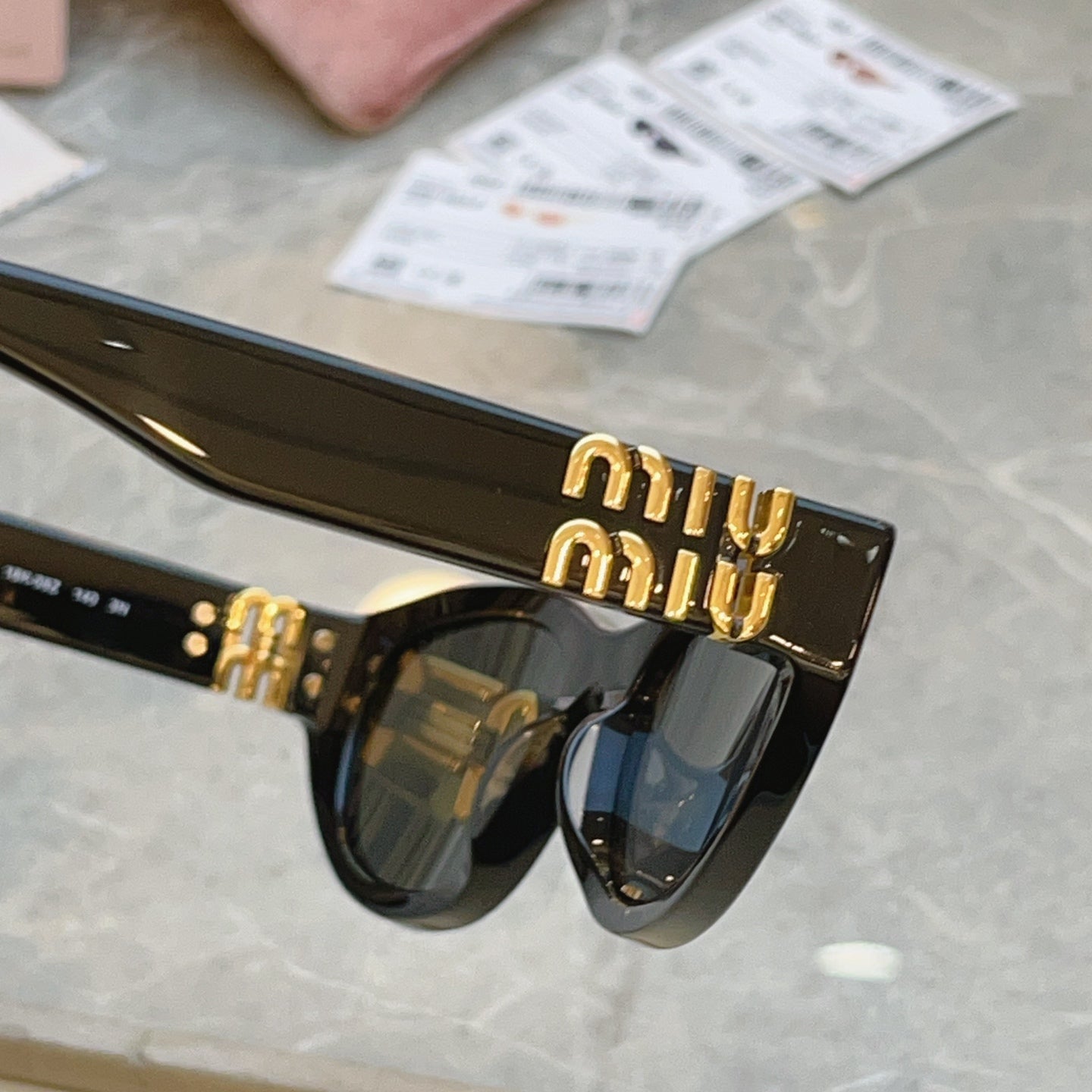 Miu Miu A03-F Fashion Black Lens Sunglasses for Men & Women - detail image 5