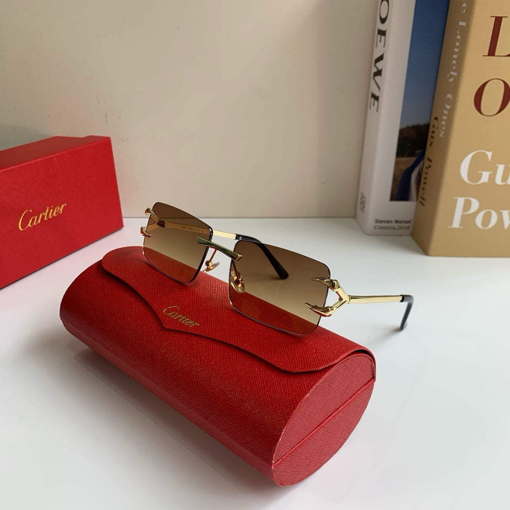 Cartier Square Brown Lens Sunglasses for Men & Women - 465829 - detail image 5