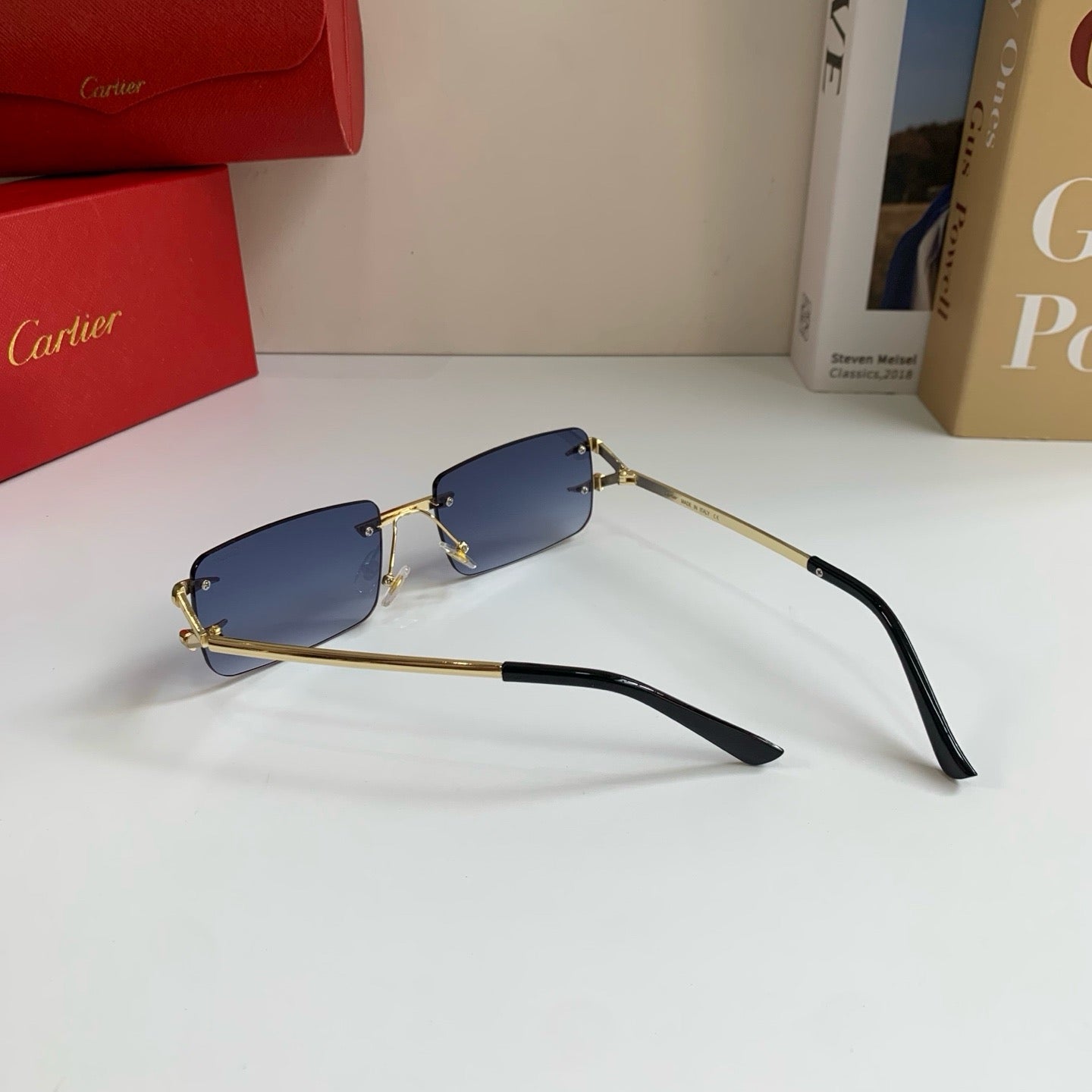 Cartier Square Silver Lens Sunglasses for Men & Women - 465832 - detail image 7