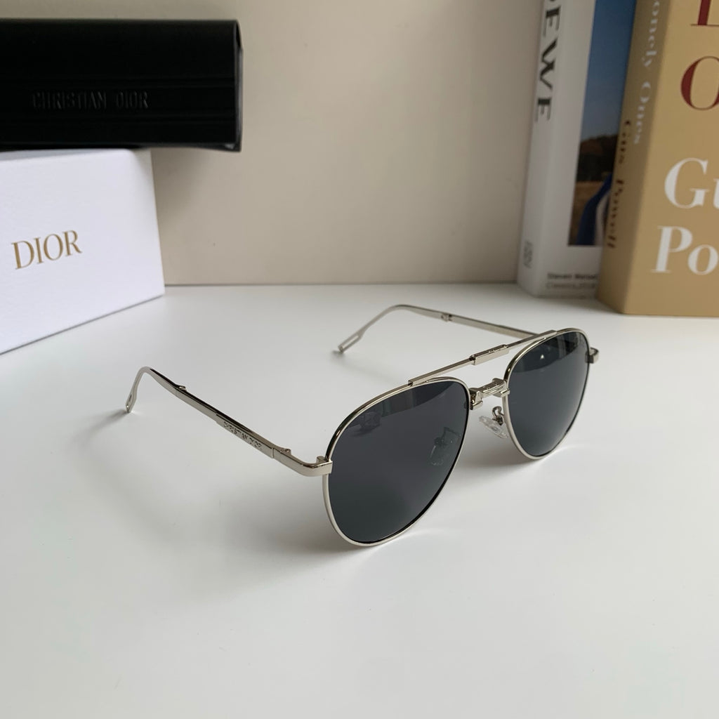 Dior Polarized Metal Fashion Silver Lens Sunglasses for Men & Women - 465410