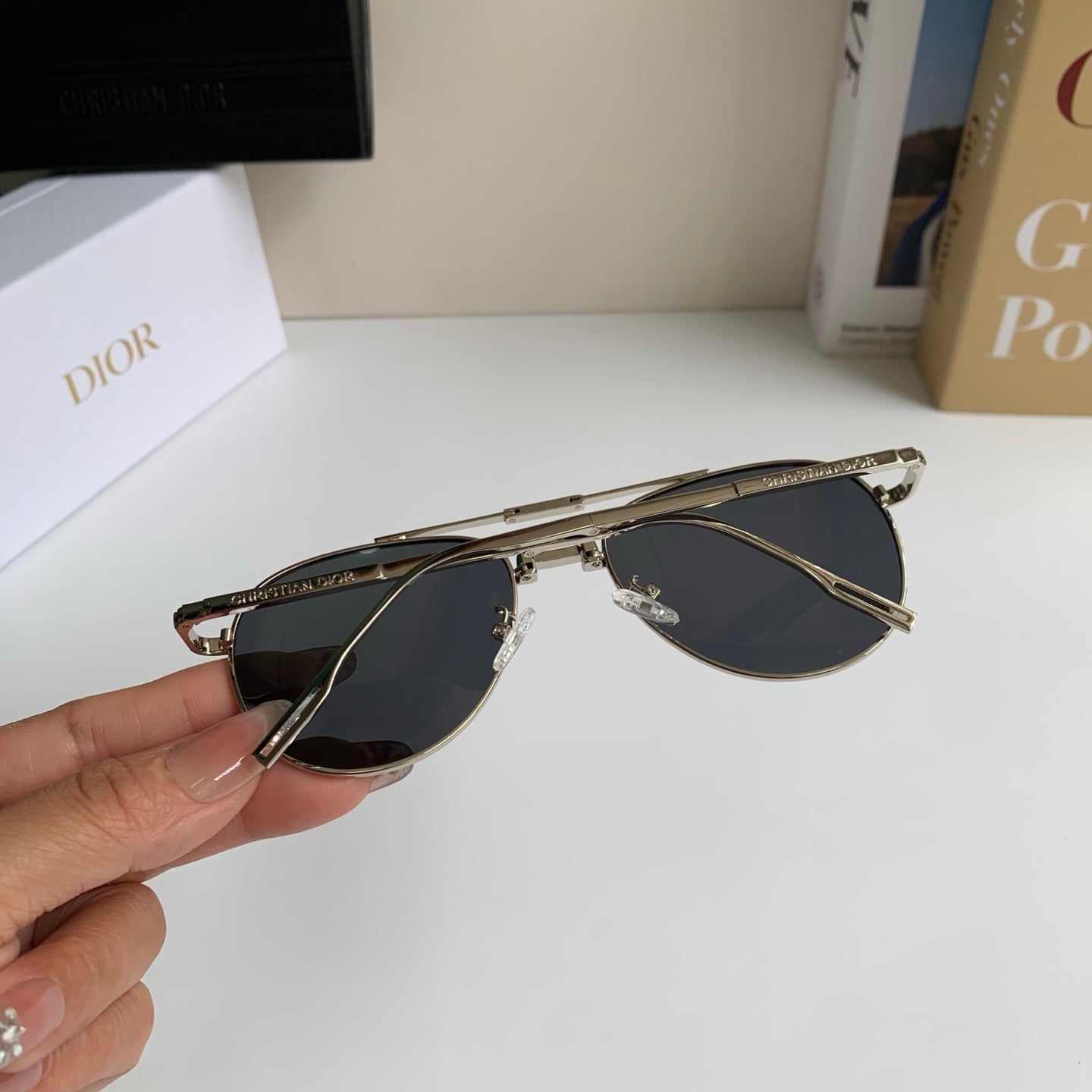 Dior Polarized Metal Fashion Silver Lens Sunglasses for Men & Women - 465410 - detail image 9
