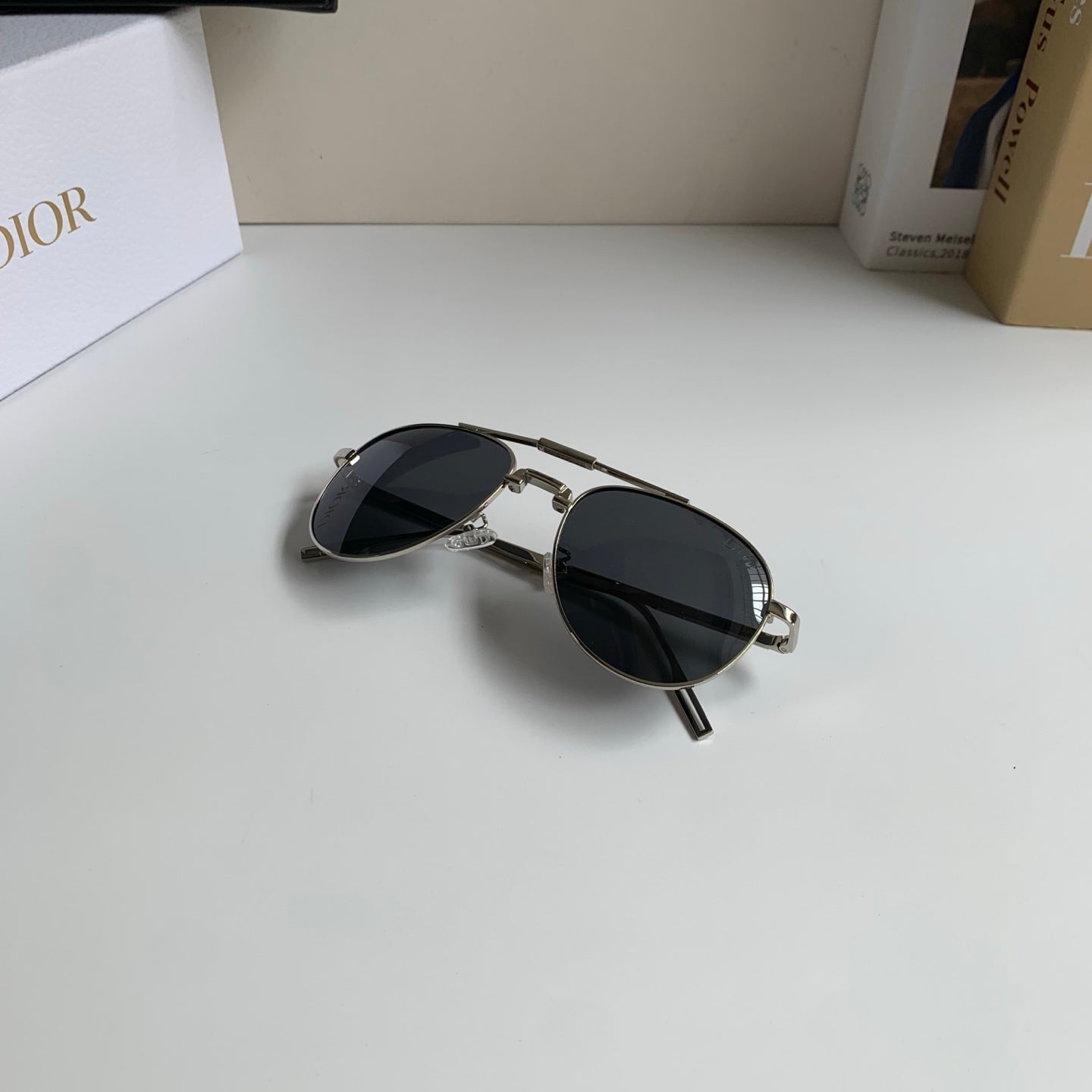 Dior Polarized Metal Fashion Silver Lens Sunglasses for Men & Women - 465410 - detail image 4