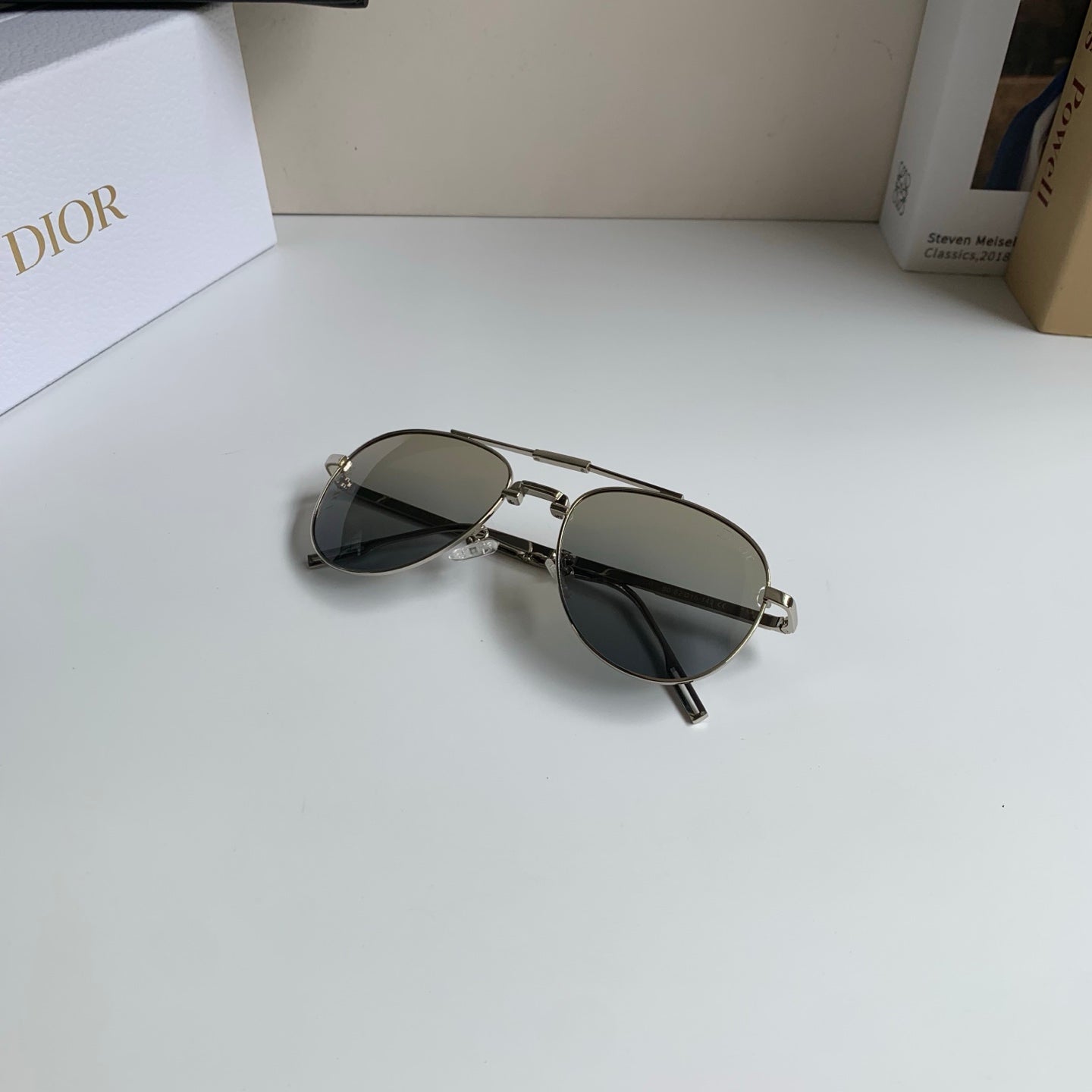 Dior Polarized Metal Fashion Silver Lens Sunglasses for Men & Women - 465411 - detail image 4