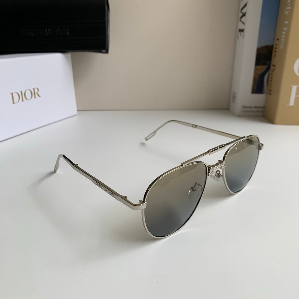 Dior Polarized Metal Fashion Silver Lens Sunglasses for Men & Women - 465411