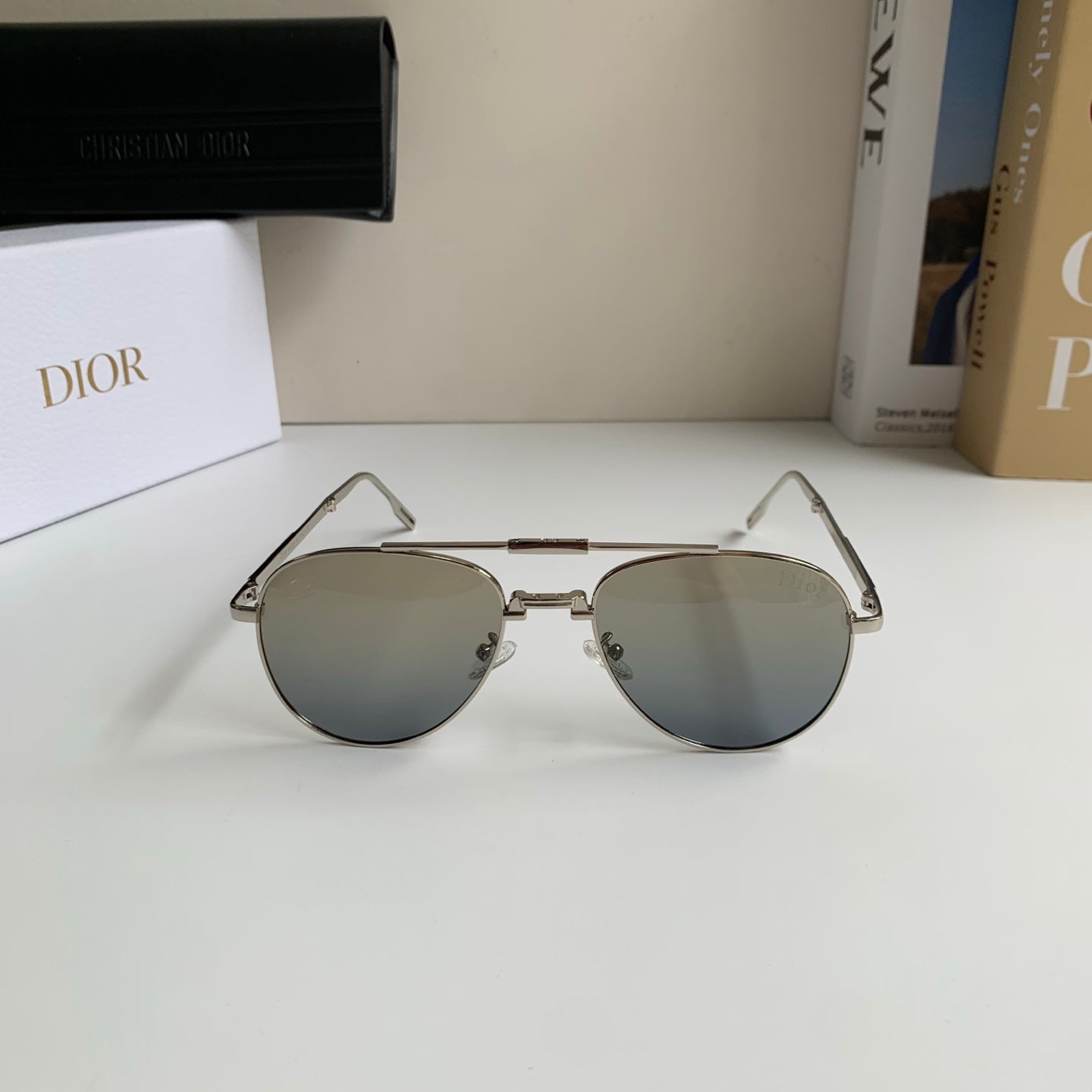 Dior Polarized Metal Fashion Silver Lens Sunglasses for Men & Women - 465411 - detail image 3