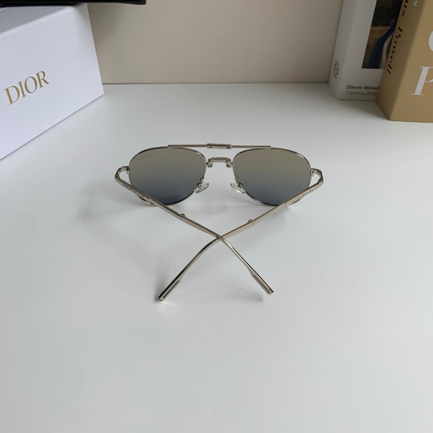 Dior Polarized Metal Fashion Silver Lens Sunglasses for Men & Women - 465411 - detail image 7