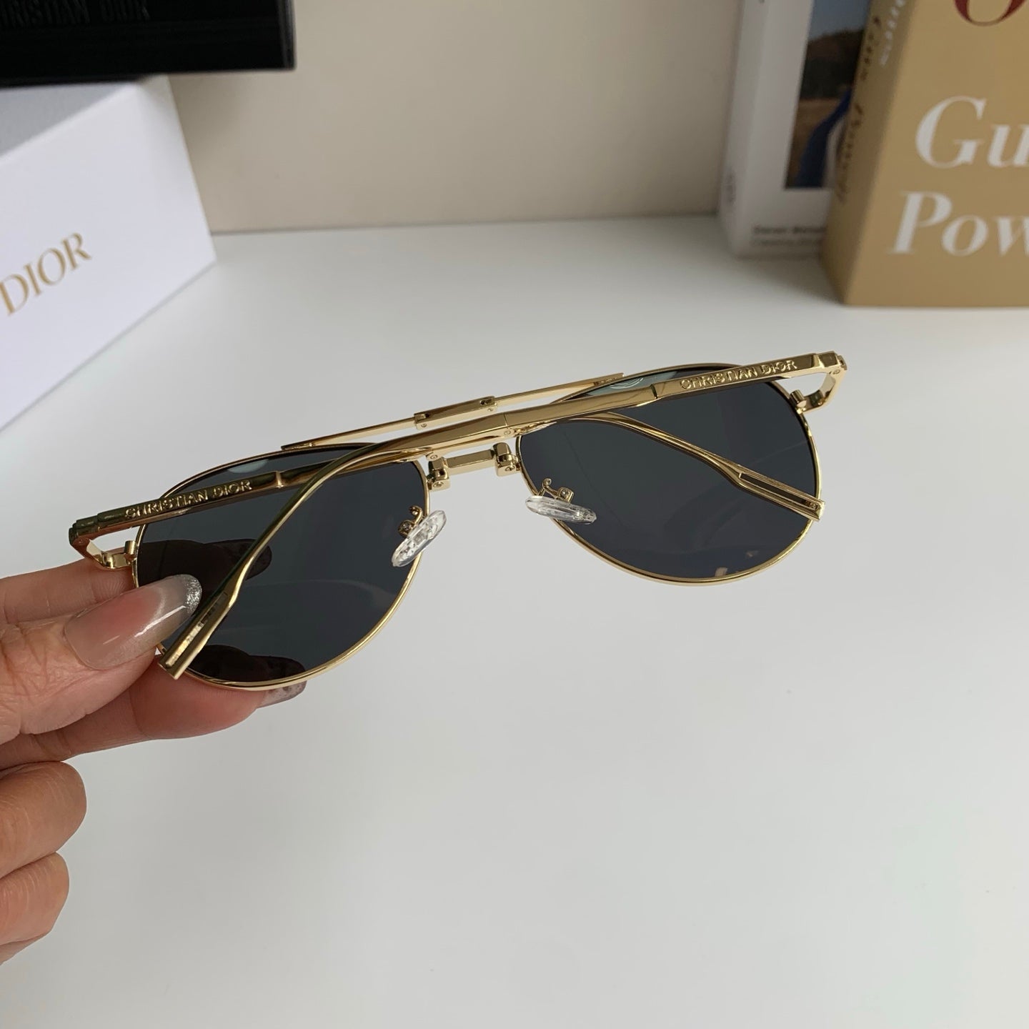 Dior Polarized Metal Fashion Silver Lens Sunglasses for Men & Women - 465413 - detail image 7