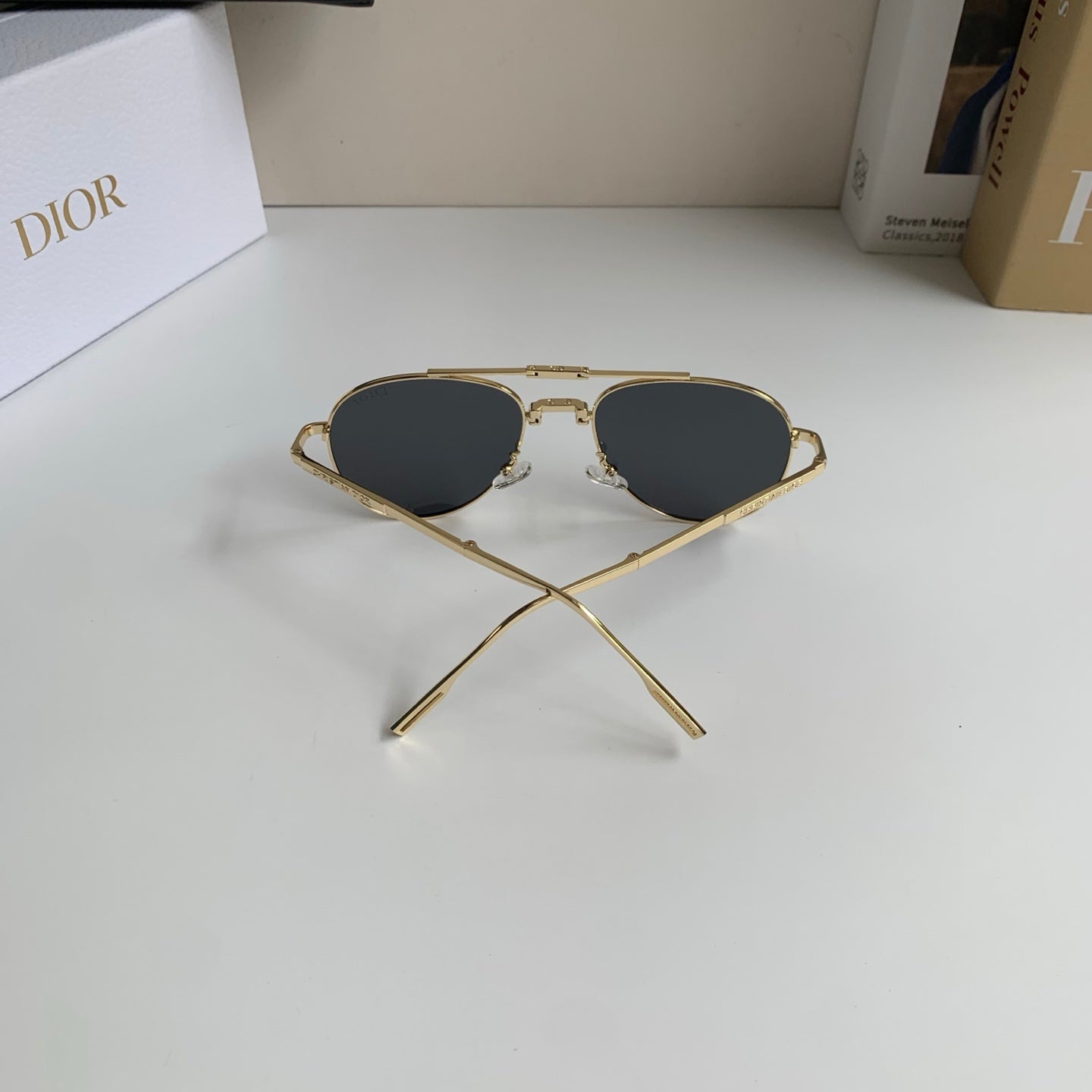 Dior Polarized Metal Fashion Silver Lens Sunglasses for Men & Women - 465413 - detail image 6