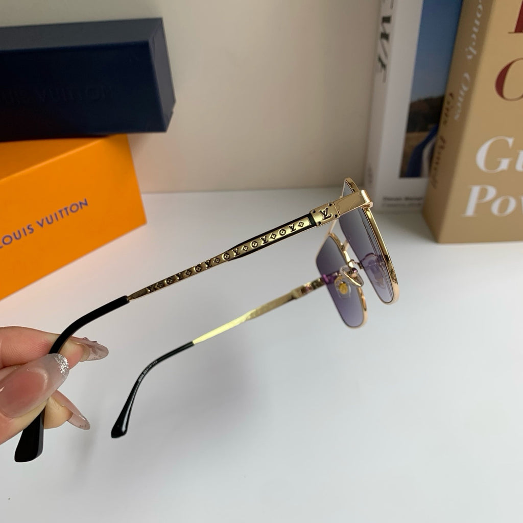 Louis Vuitton Metal Square Silver Lens Sunglasses for Men & Women - detail image 8