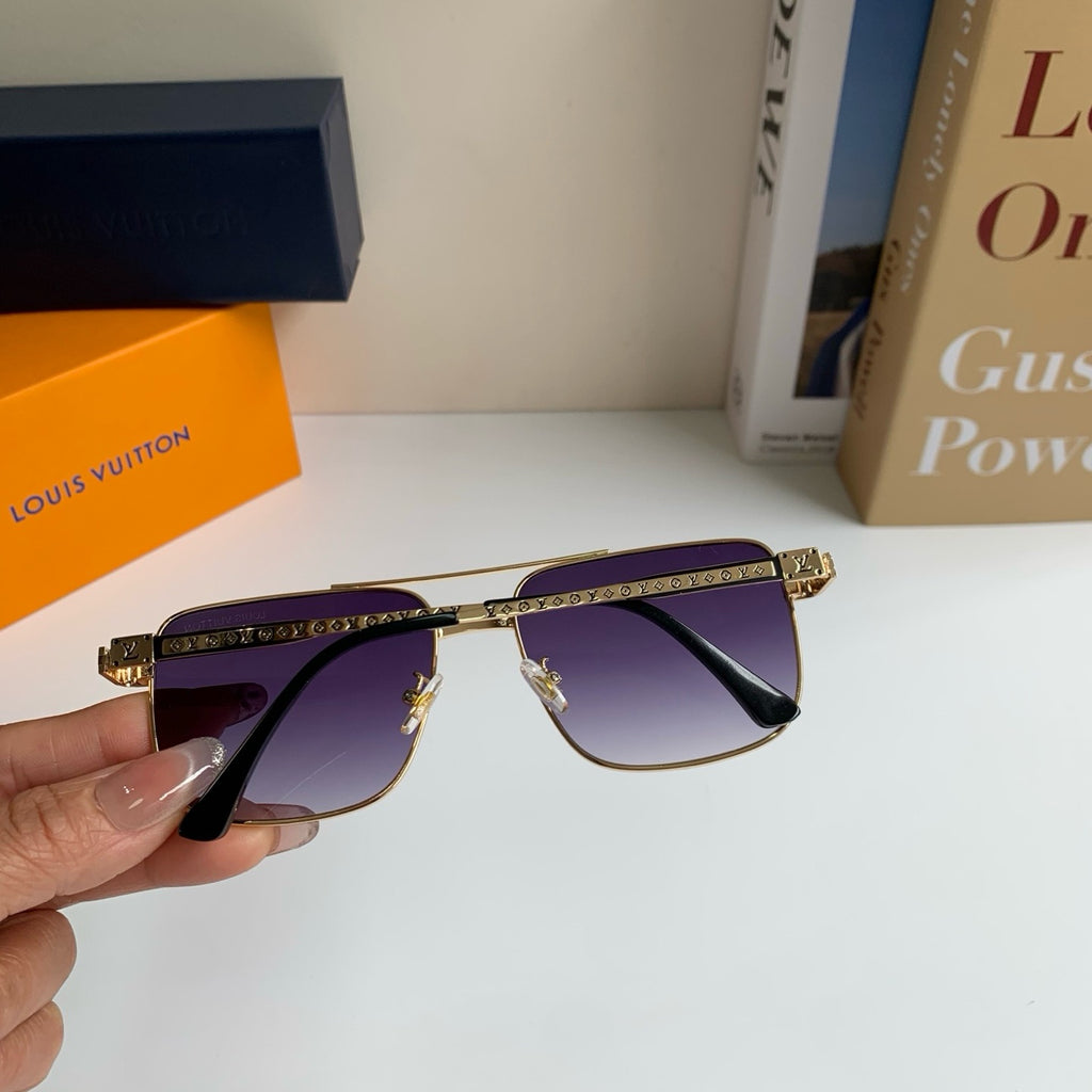 Louis Vuitton Metal Square Silver Lens Sunglasses for Men & Women - detail image 6