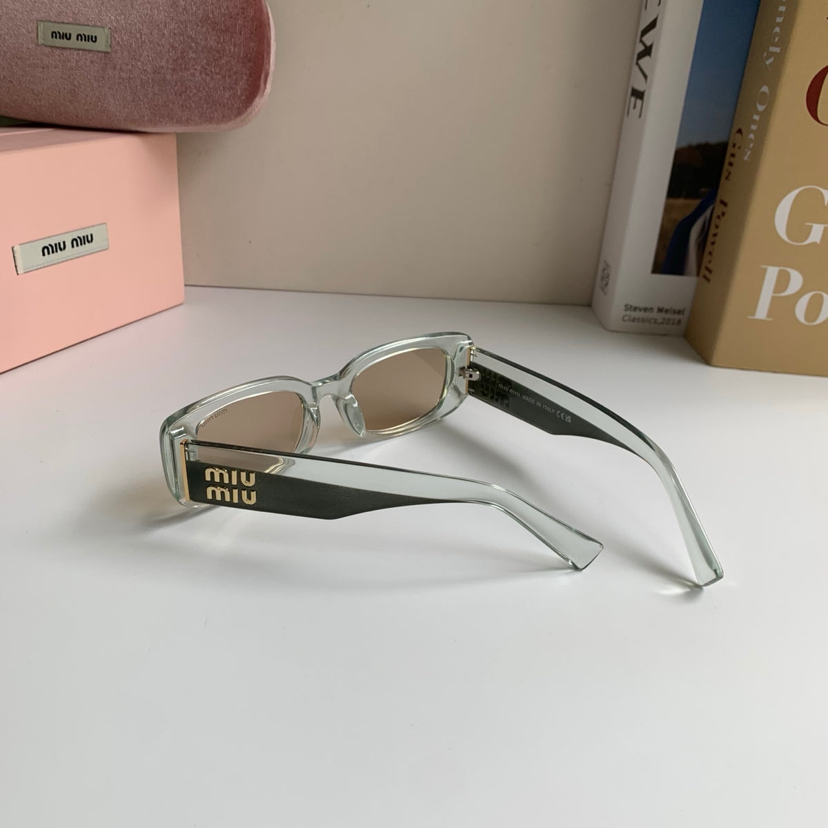 Miu Miu Square Silver Lens Sunglasses for Men & Women - 487734 - detail image 8