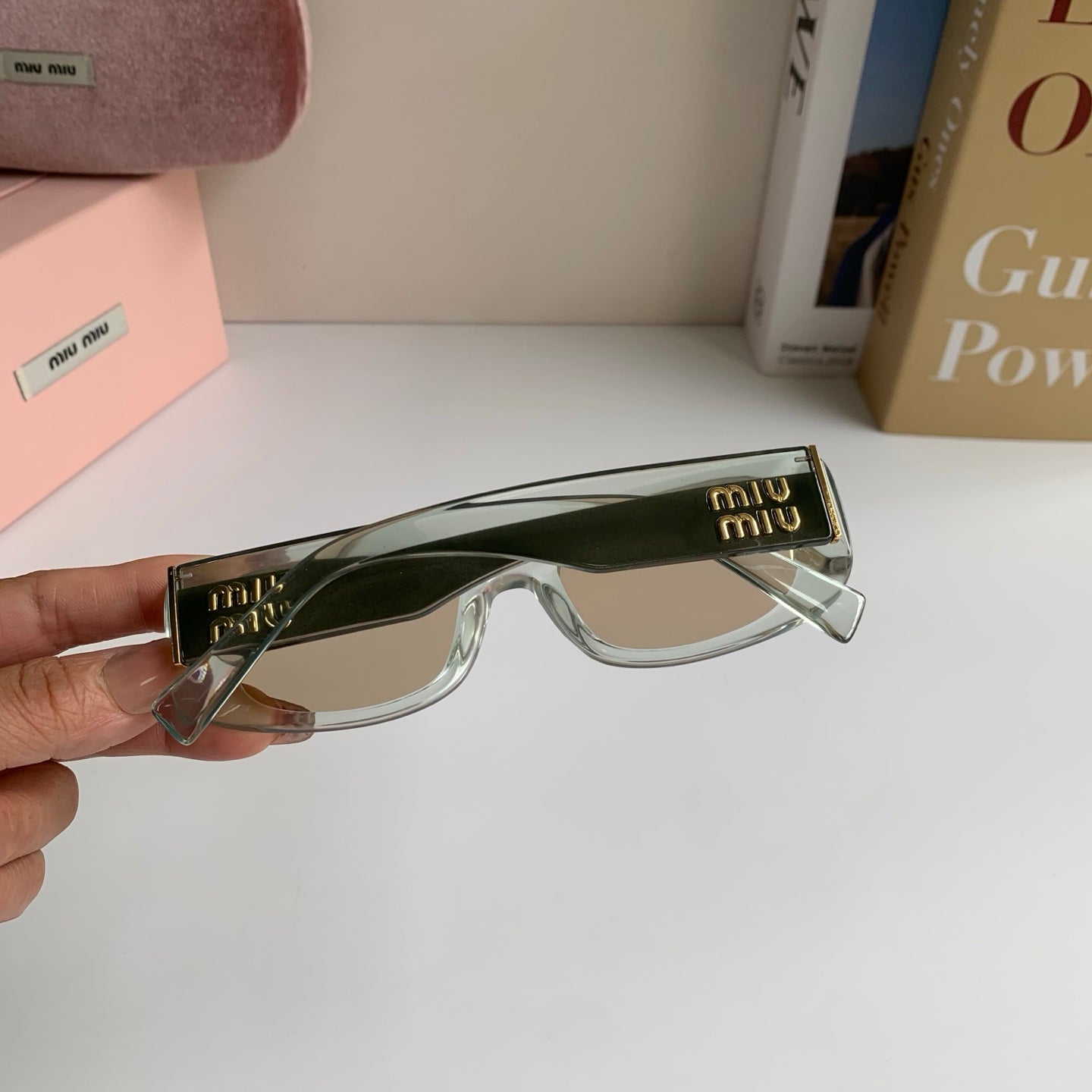 Miu Miu Square Silver Lens Sunglasses for Men & Women - 487734 - detail image 7
