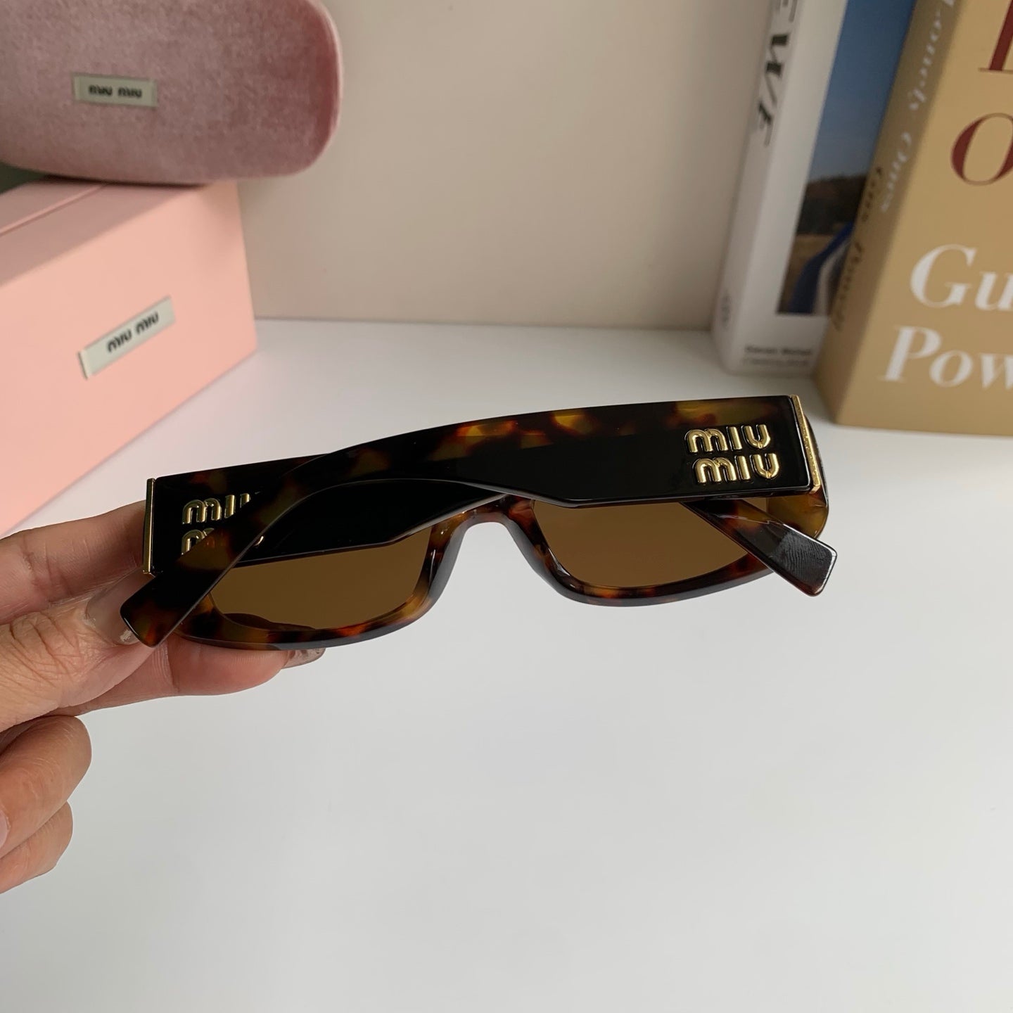 Miu Miu Square Brown Lens Sunglasses for Men & Women - 487736 - detail image 6