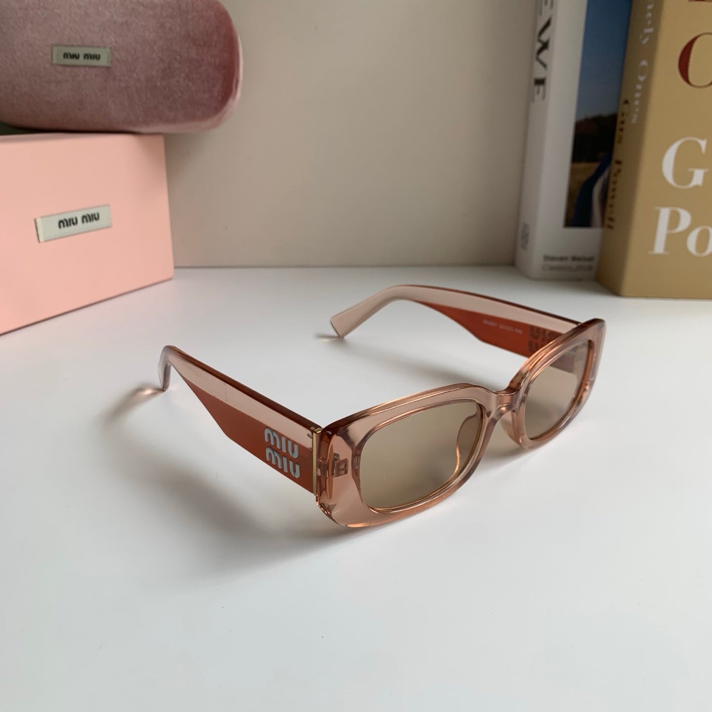 Miu Miu Square Brown Lens Sunglasses for Men & Women - 487737