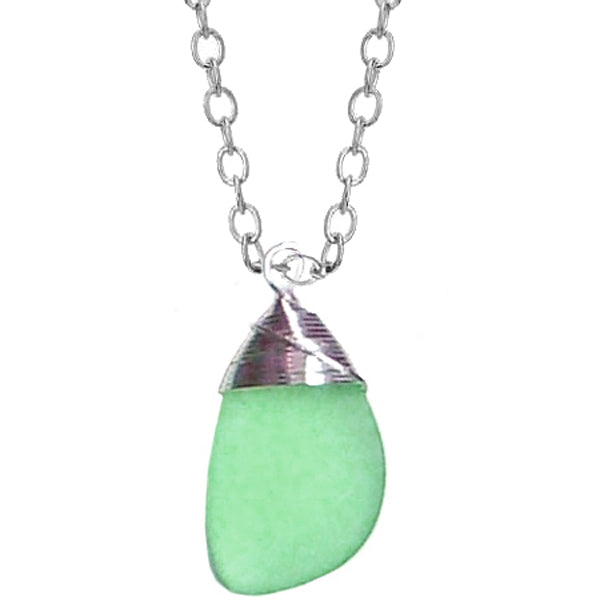 Artisan silver necklace cultured SEA GLASS sterling hand wire-wrapped pendant chain U PICK