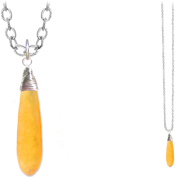 Artisan silver cultured SEA GLASS wire-wrapped sterling multi-colors Dagger 37x10mm U PICK pendant OR w/chain necklace